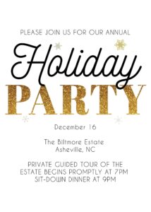 Holiday Party invitation light