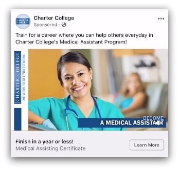 Facebook slideshow ad example